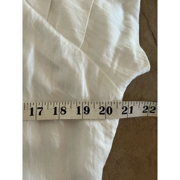 Jun & Ivy White Button Front Blouse XL Francesca’s V-Neck Short Sleeve Top NWT - Picture 7 of 10